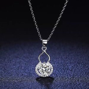Certified 1ct. t.w. Diamond Pear Shape Necklace